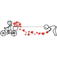 Matriz de Bordado Casal de Bicicleta 